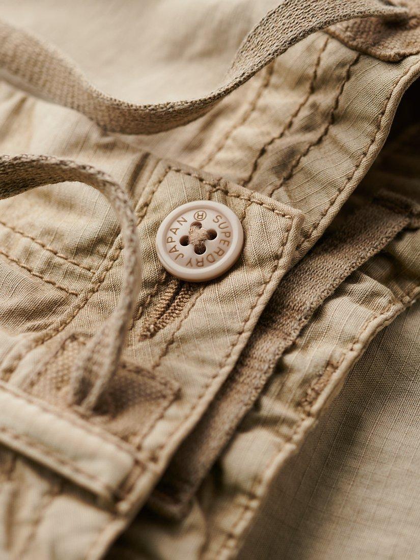 Product image 3 of 6, which shows Superdry Low Rise Parachute Cargo Trousers, Stonewash Brown, W26/L30