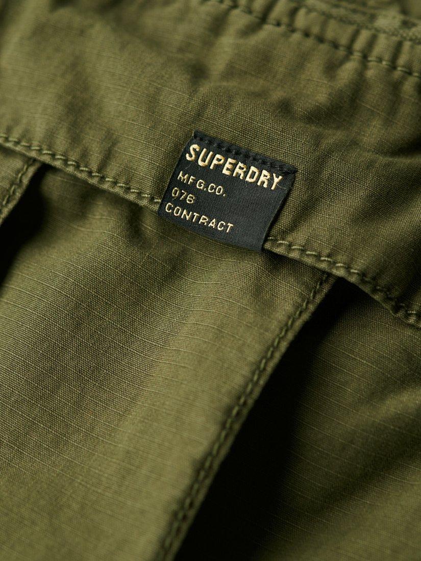 Product image 3 of 6, which shows Superdry Low Rise Parachute Cargo Trousers, Olive Night Green, W26/L30