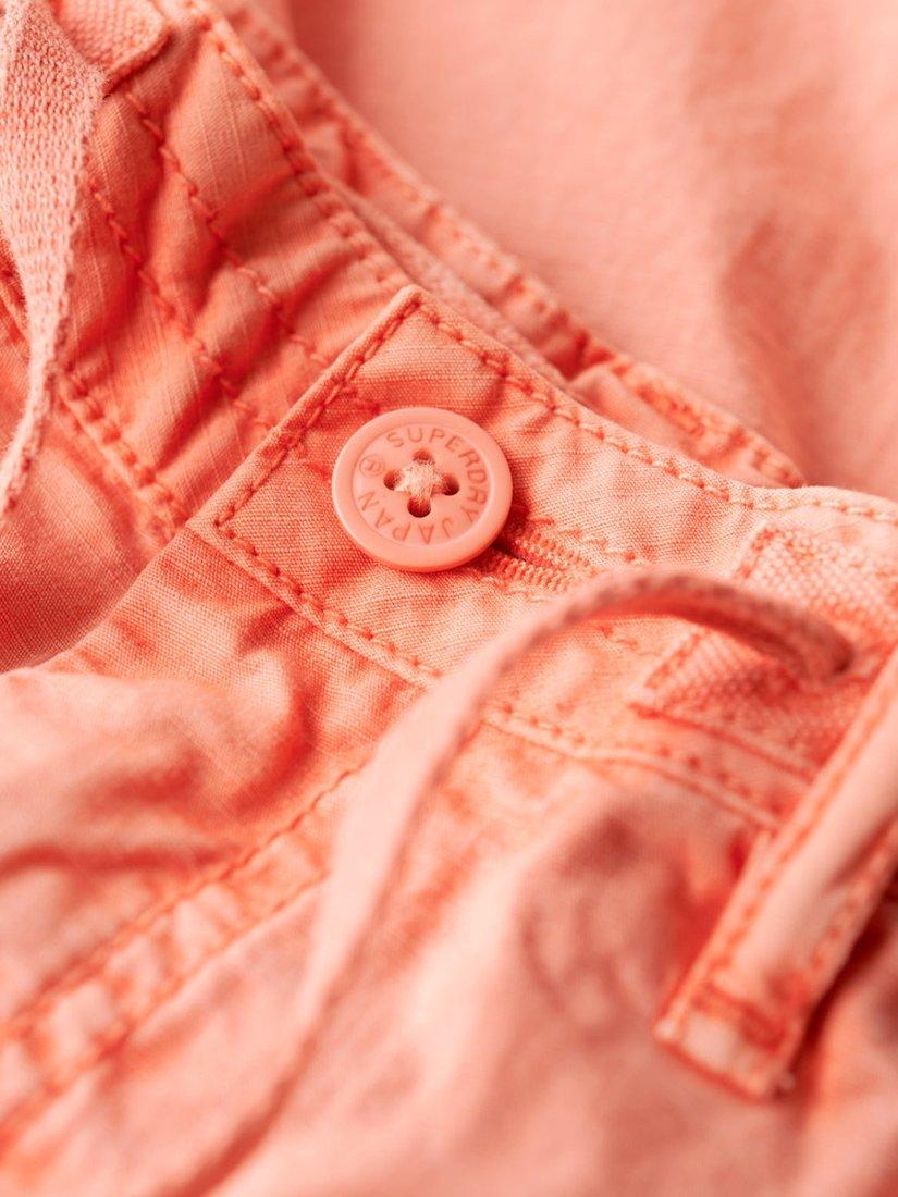 Product image 6 of 6, which shows Superdry Low Rise Parachute Cargo Trousers, Terracotta, W26/L30