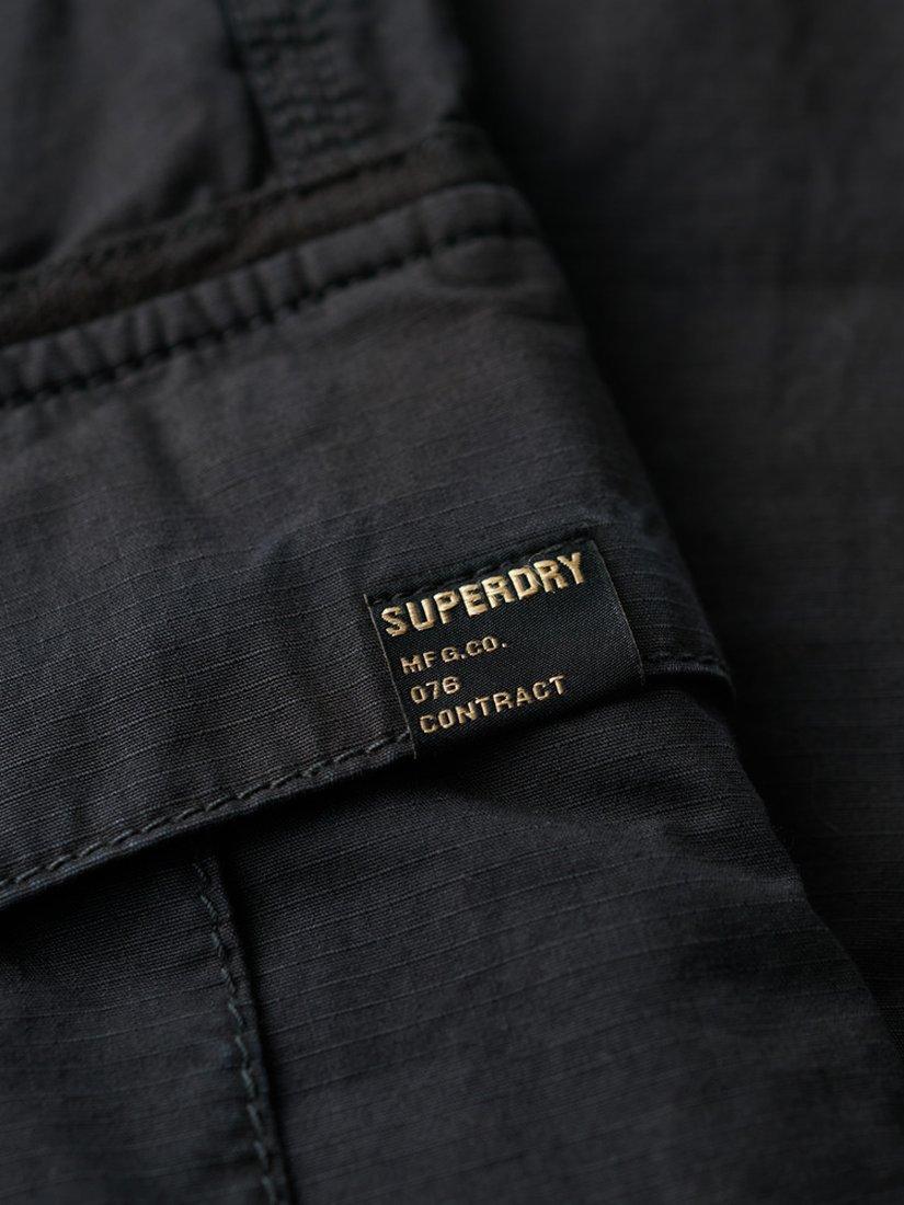 Product image 3 of 7, which shows Superdry Low Rise Parachute Cargo Trousers, Black, W26/L30