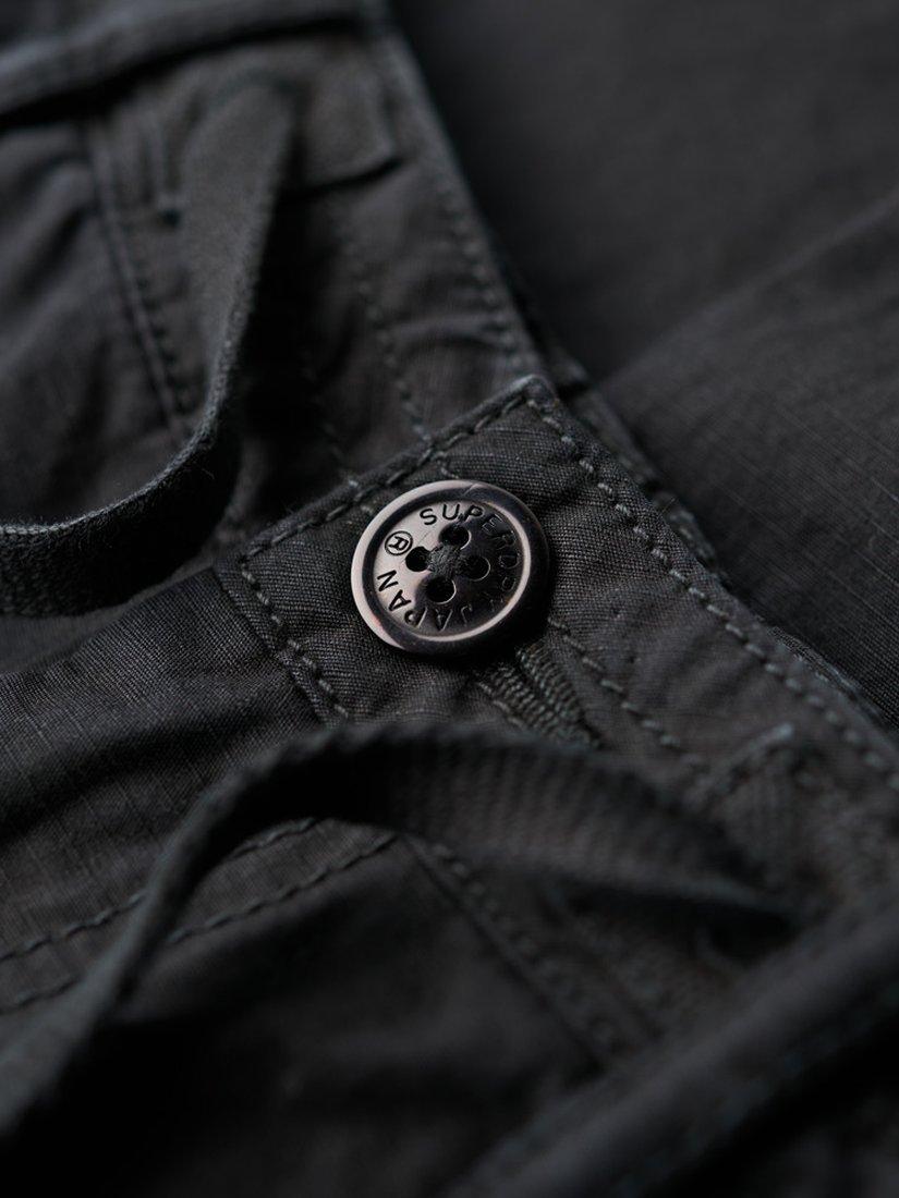 Product image 6 of 7, which shows Superdry Low Rise Parachute Cargo Trousers, Black, W26/L30