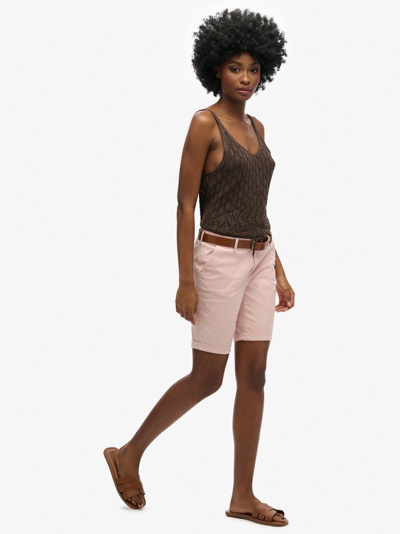 Superdry City Chino Shorts, Peach Whip, 6