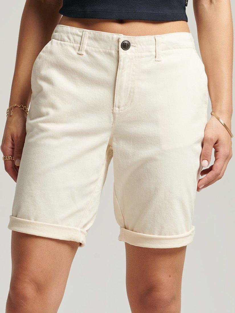 Product image 1 of 5, which shows Superdry City Chino Shorts, Oyster, 6