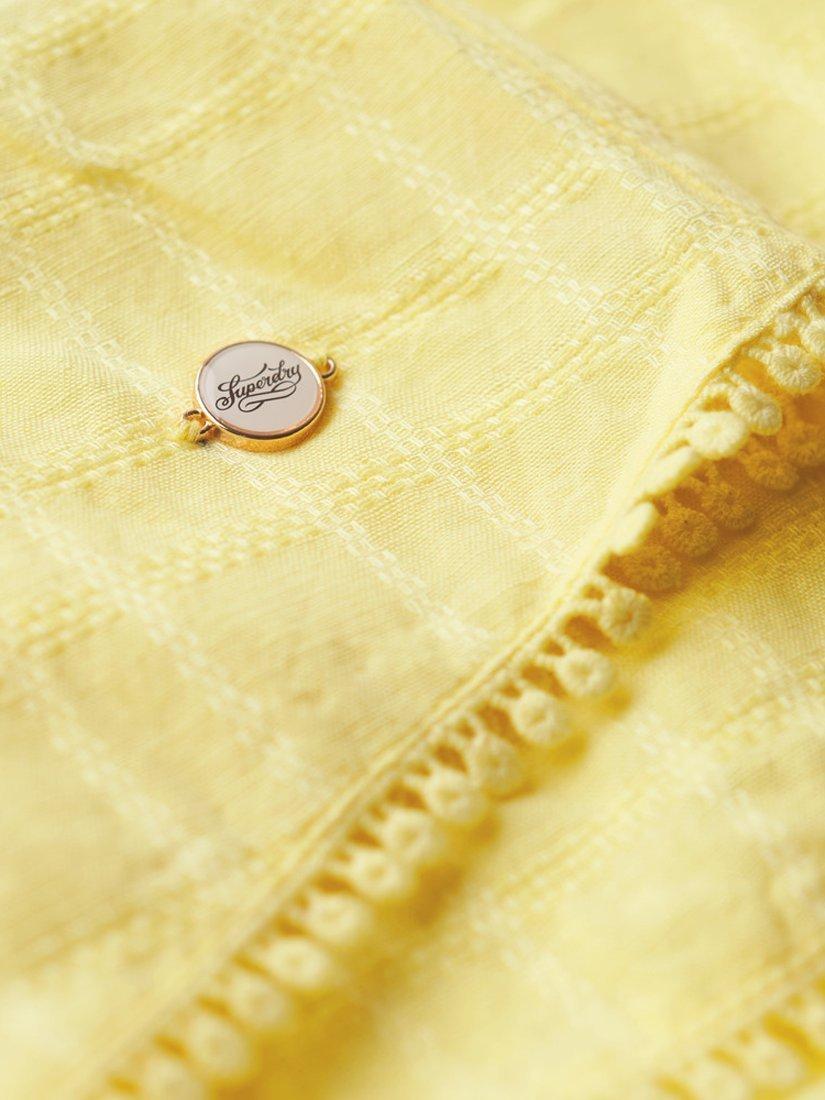 Product image 5 of 5, which shows Superdry Lace Cami Beach Top, Pale Yellow, 6