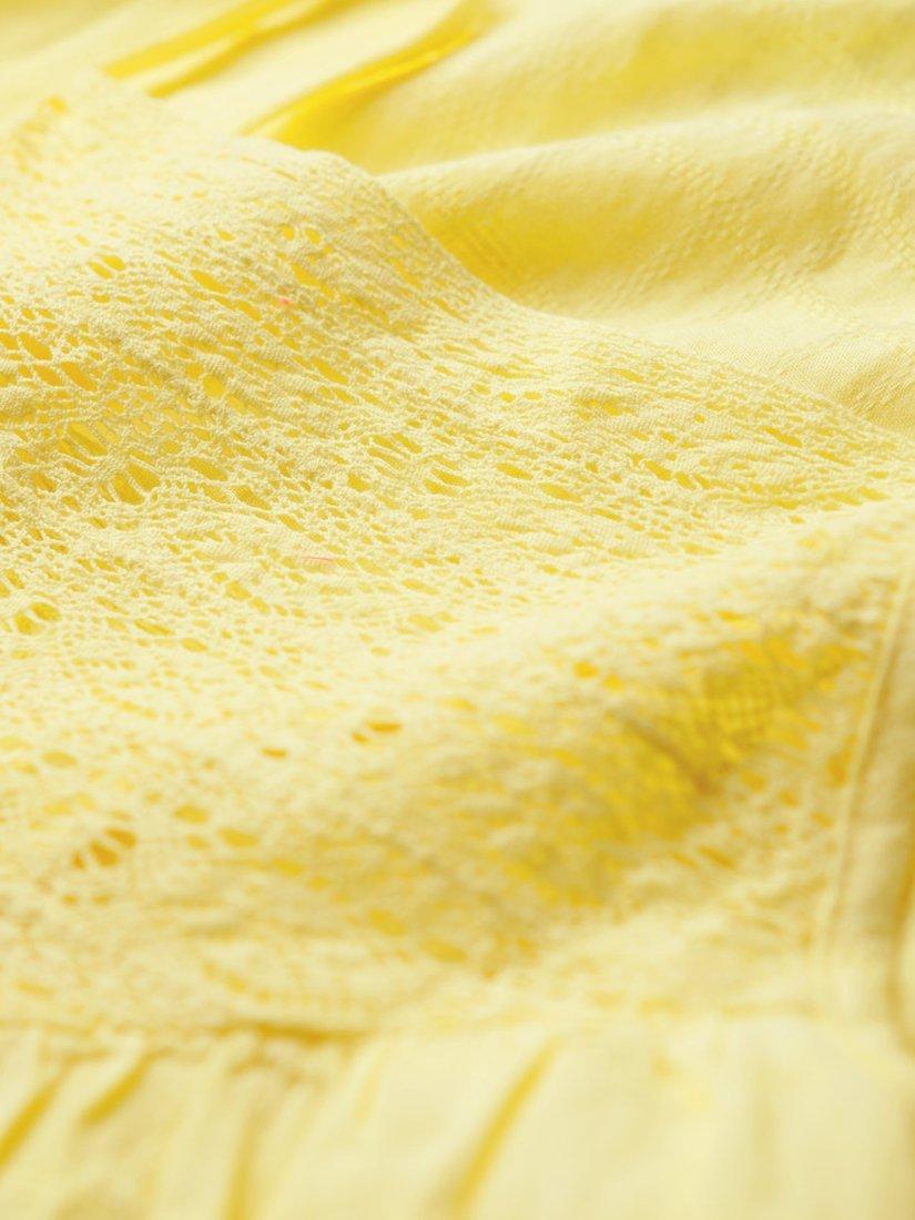 Product image 4 of 5, which shows Superdry Lace Cami Beach Top, Pale Yellow, 6