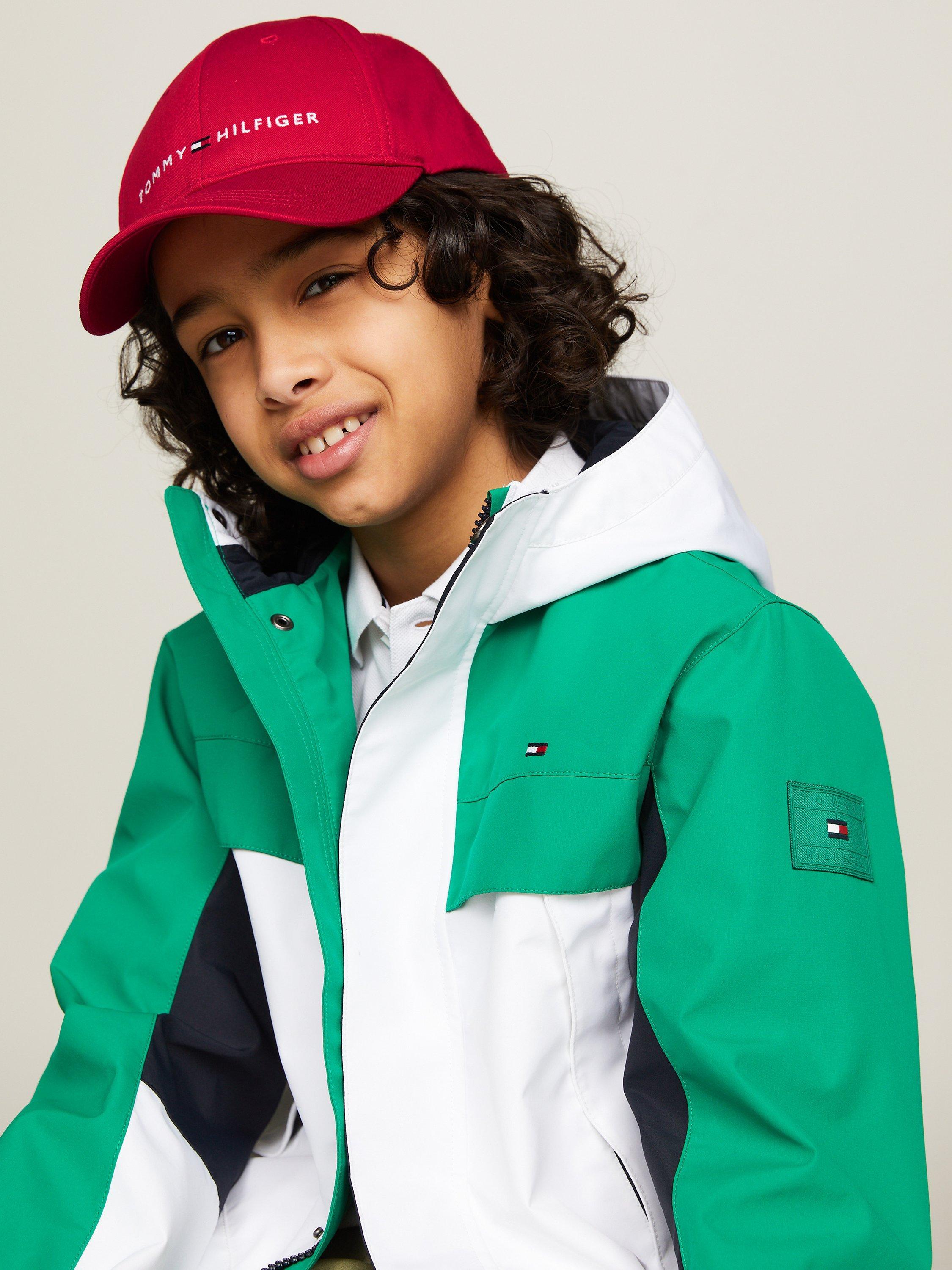 Tommy Hilfiger Kids' Logo Essential Organic Cotton Cap, Primary Red