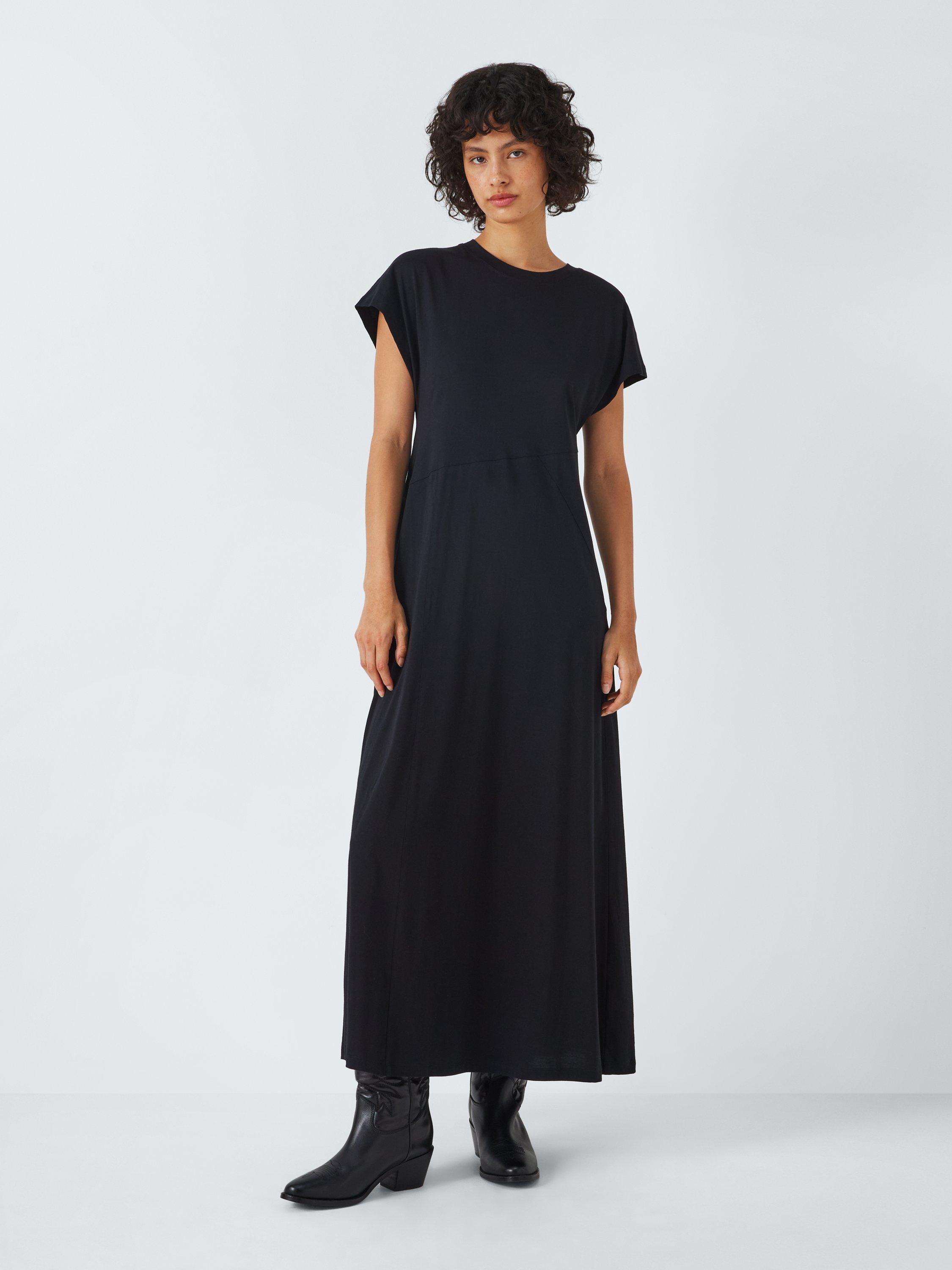 AND/OR Scarlet Seam T-Shirt Maxi Dress, Black