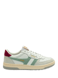 Gola Hawk Leather Low Top Trainers, Green Mist/Cerise