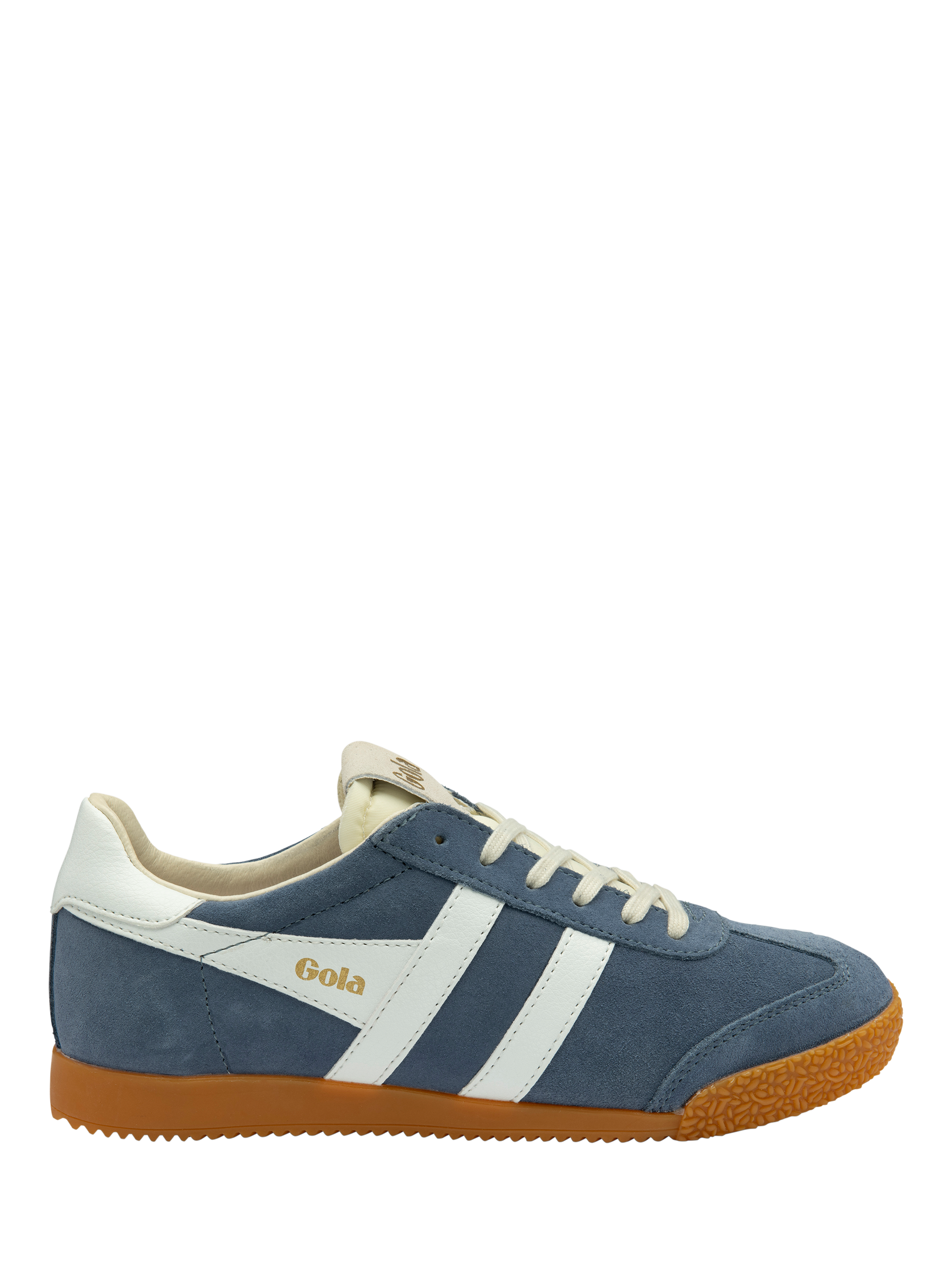 Product image 1 of 5, which shows Gola Classics Elan Suede Lace Up Trainers, Moonlight, 6
