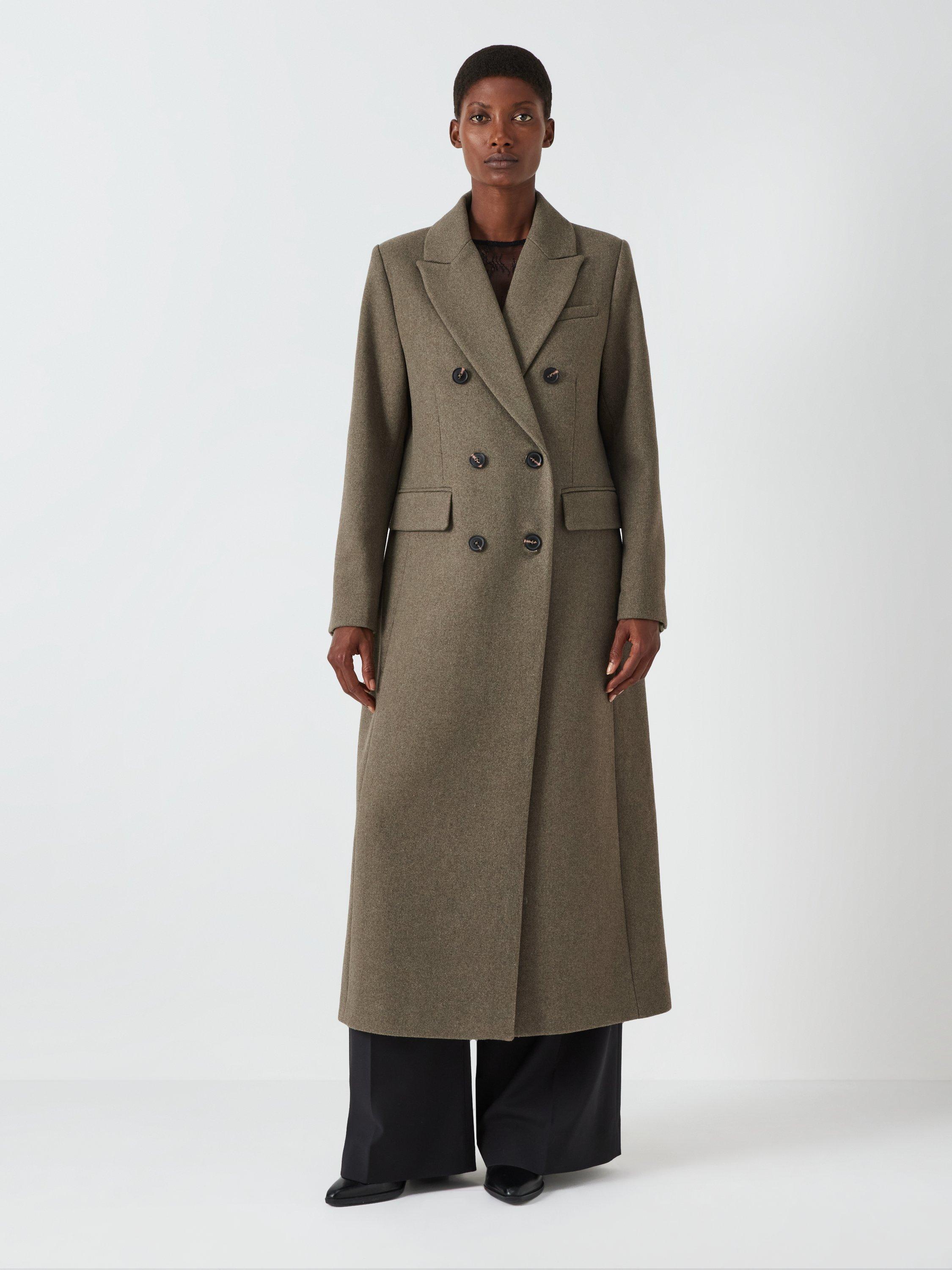 John Lewis Double Breasted Wool Melange Coat