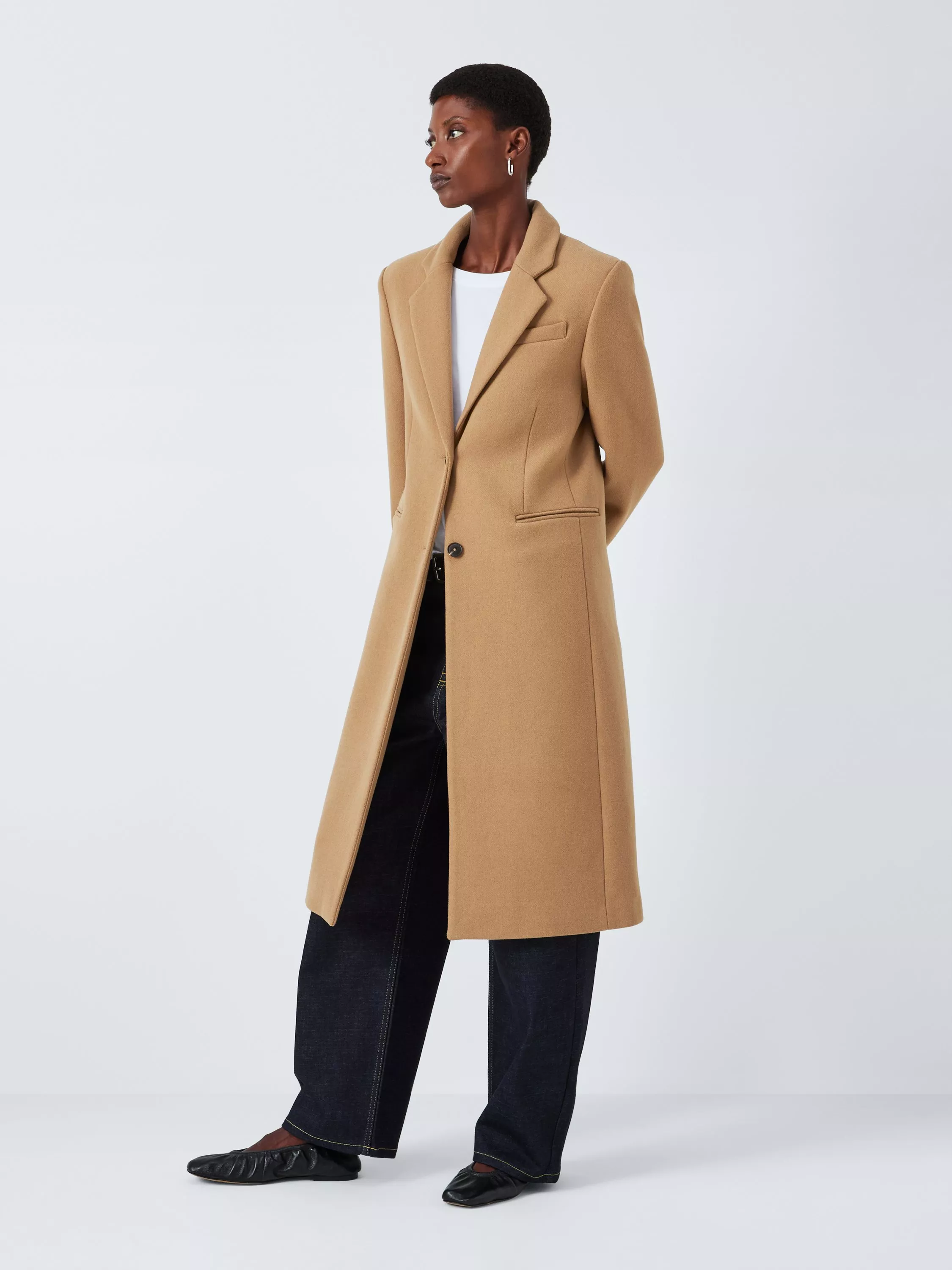 Single breasted camel coat women's online