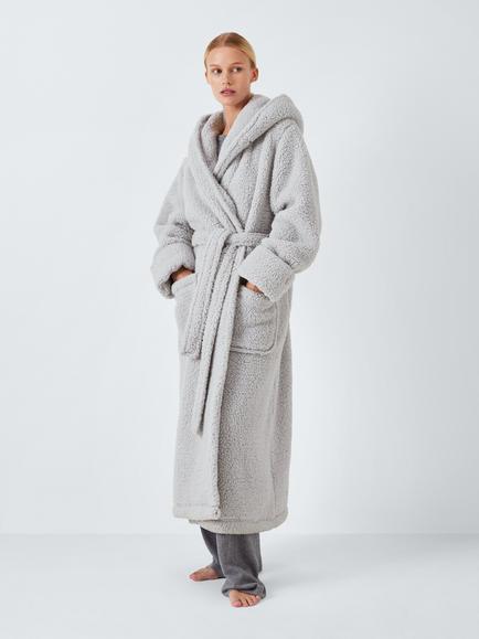 John Lewis Lux Borg Hooded Dressing Gown, Microchip