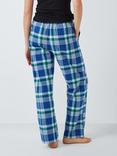 John Lewis Plaid Check Pyjama Bottoms, Navy Peony/ Green