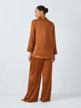 John Lewis Relaxed Silk Pyjama Set, Toffee