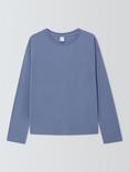 John Lewis Organic Cotton Long Sleeve Crew Neck T-Shirt, English Manor Blue