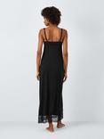 John Lewis Willow Lace Trim Maxi Nightdress, Black