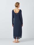 John Lewis Willow Lace Trim Nightdress, Navy