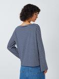 AND/OR Stripe Wide Sleeve Top, Navy/White