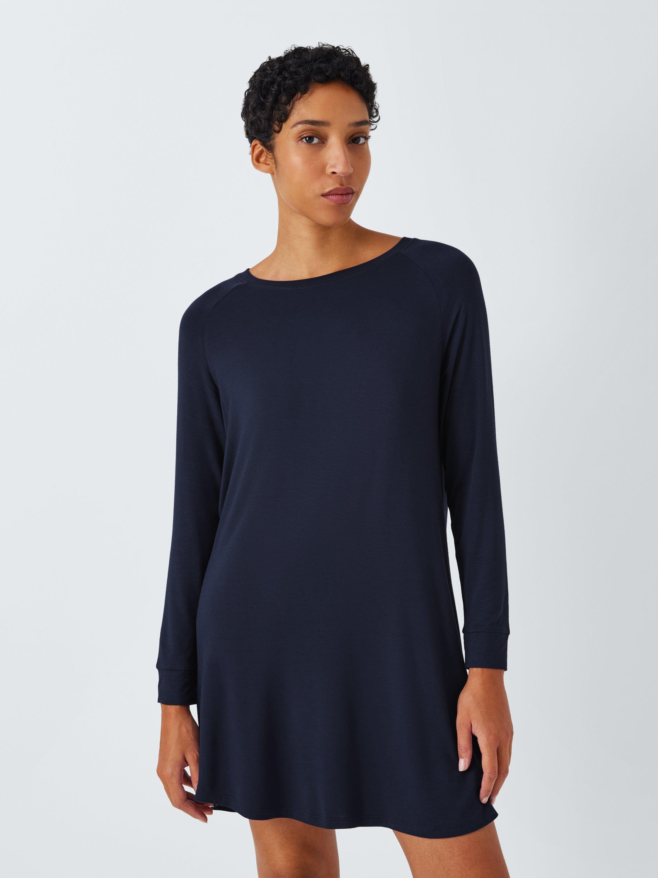 Product image 1 of 6, which shows John Lewis Zara Jersey Nightdress, Navy, 10