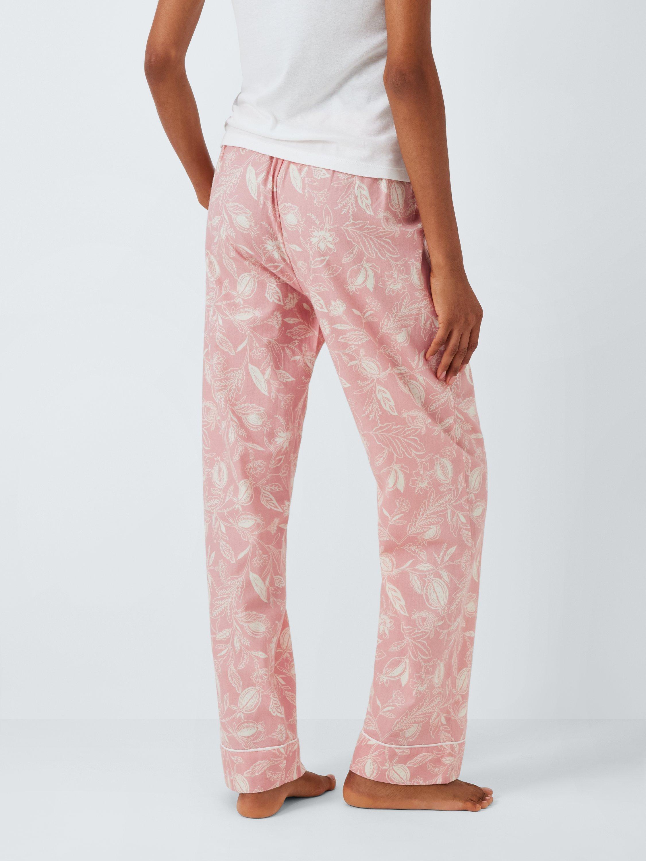 John Lewis Pomegranate Brushed Cotton Pyjama Bottoms Pink Multi