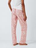 John Lewis Pomegranate Brushed Cotton Pyjama Bottoms, Pink/Multi