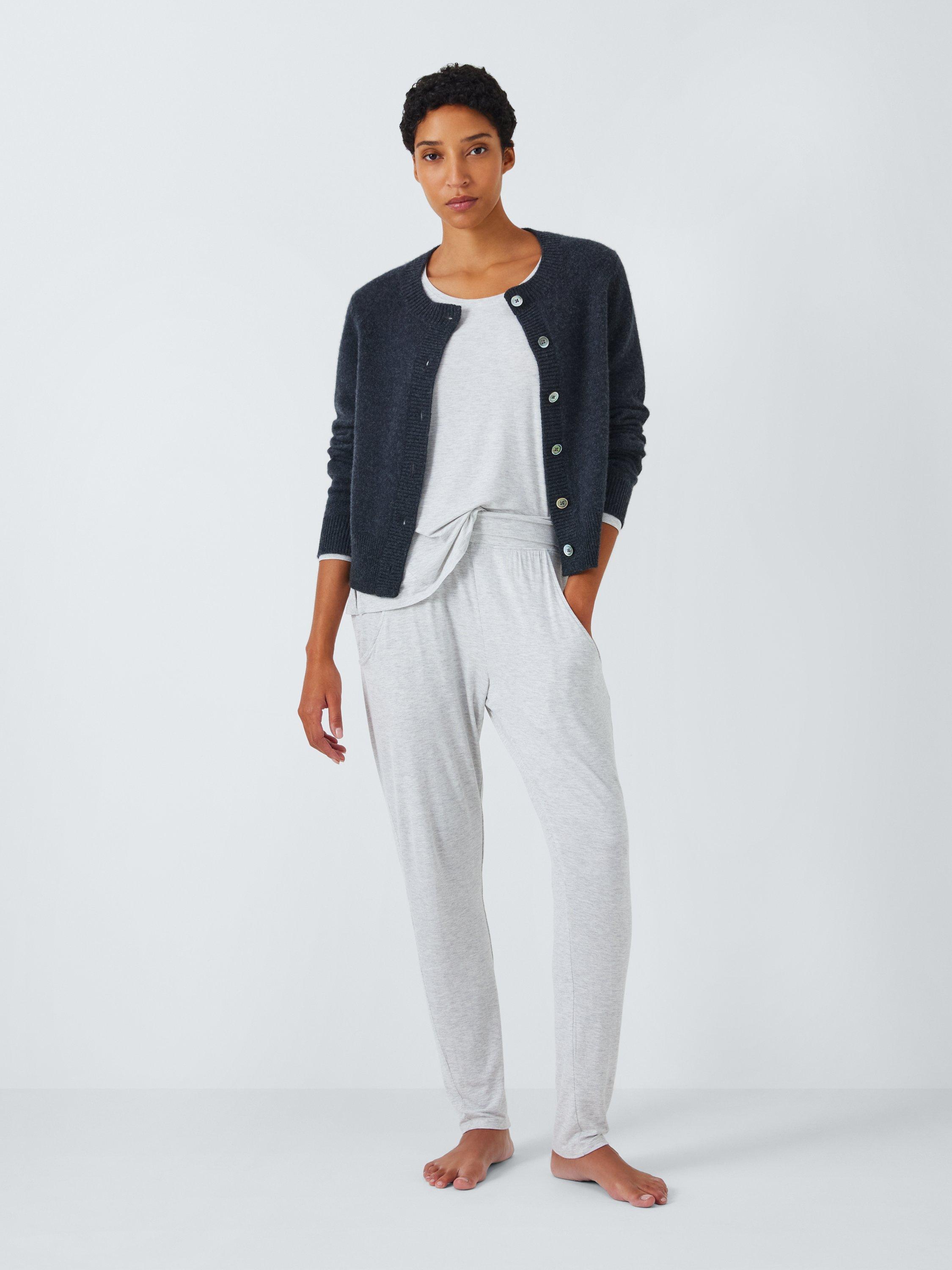 Product image 3 of 6, which shows John Lewis Zara Jersey Pyjama Set, Grey Marl, 16