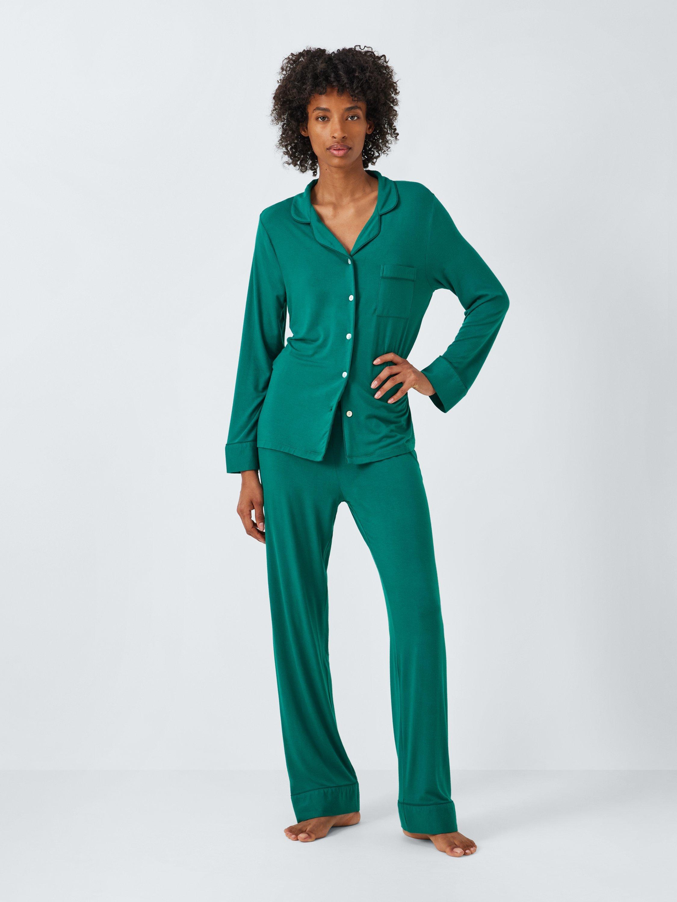 John Lewis Aria Modal Pyjama Set Evergreen