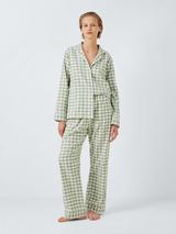 John Lewis Brushed Cotton Gingham Pyjama Set