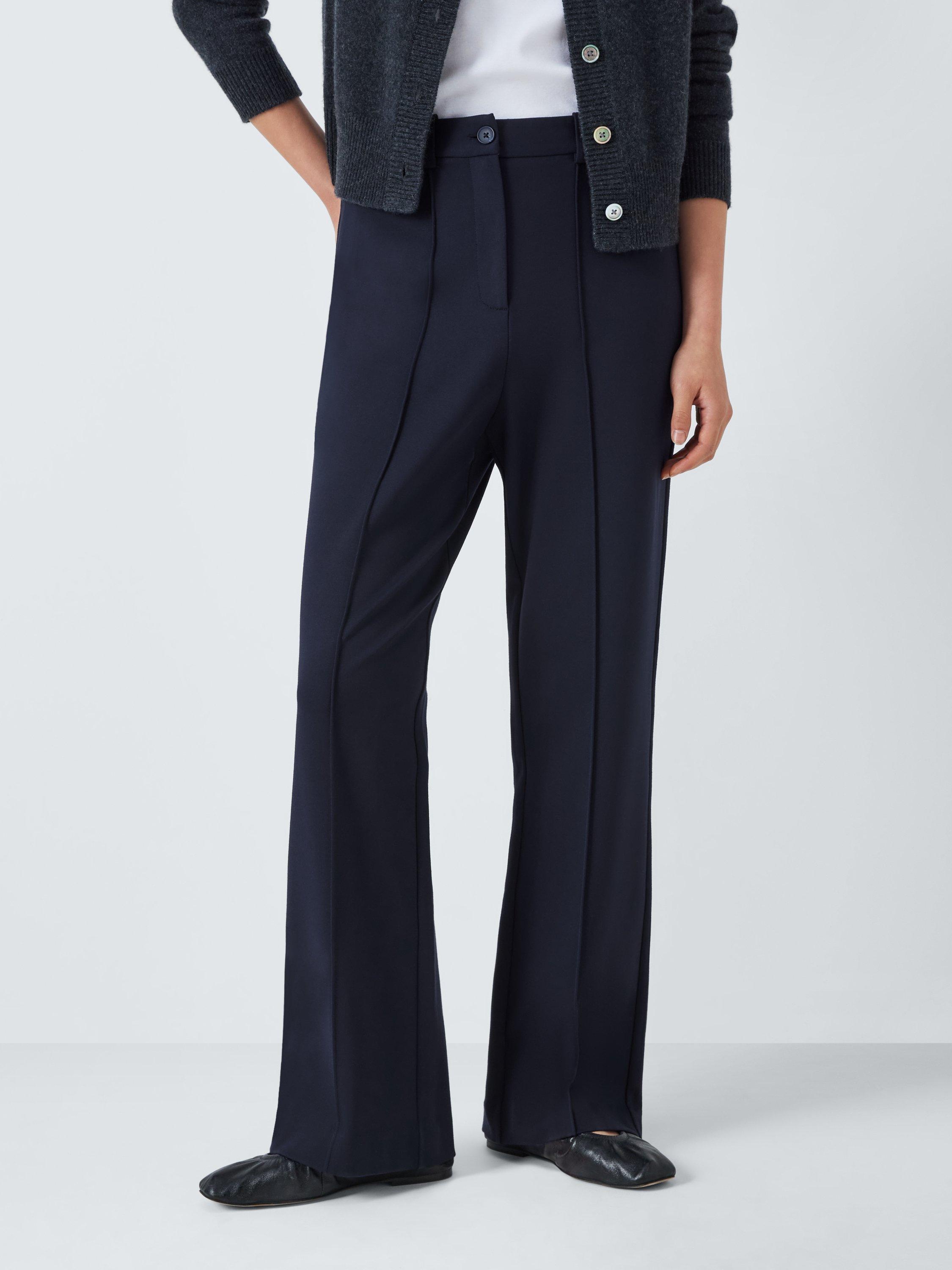 John Lewis Tailored Ponte Trousers, Navy