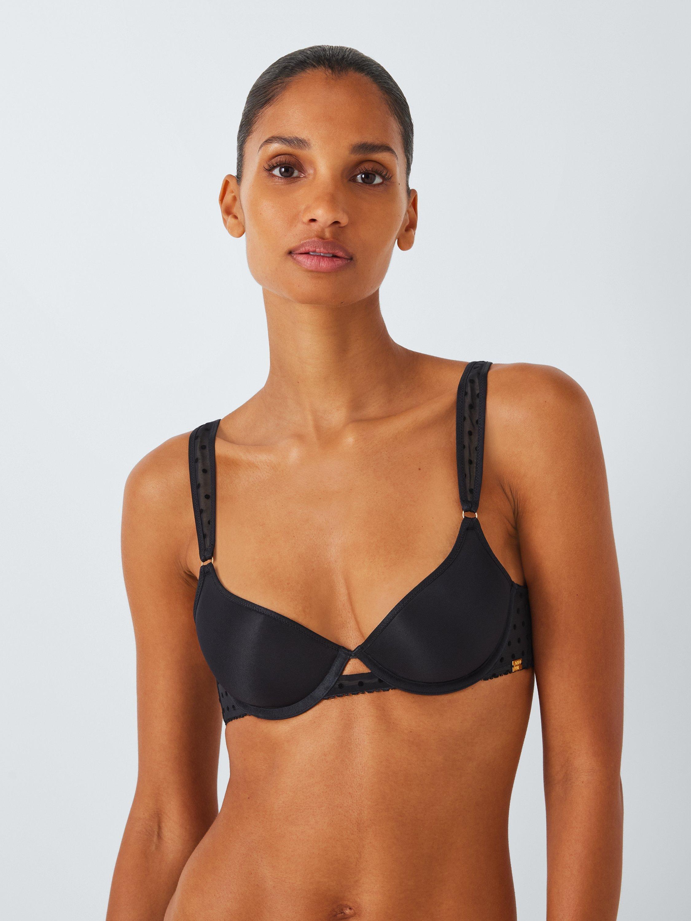 Product image 1 of 5, which shows AND/OR Coco Spacer T-Shirt Bra, Black, 30F