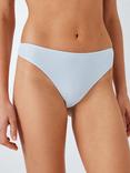 John Lewis Modal Ribbed Thong, Pack of 3, Blue/Pink