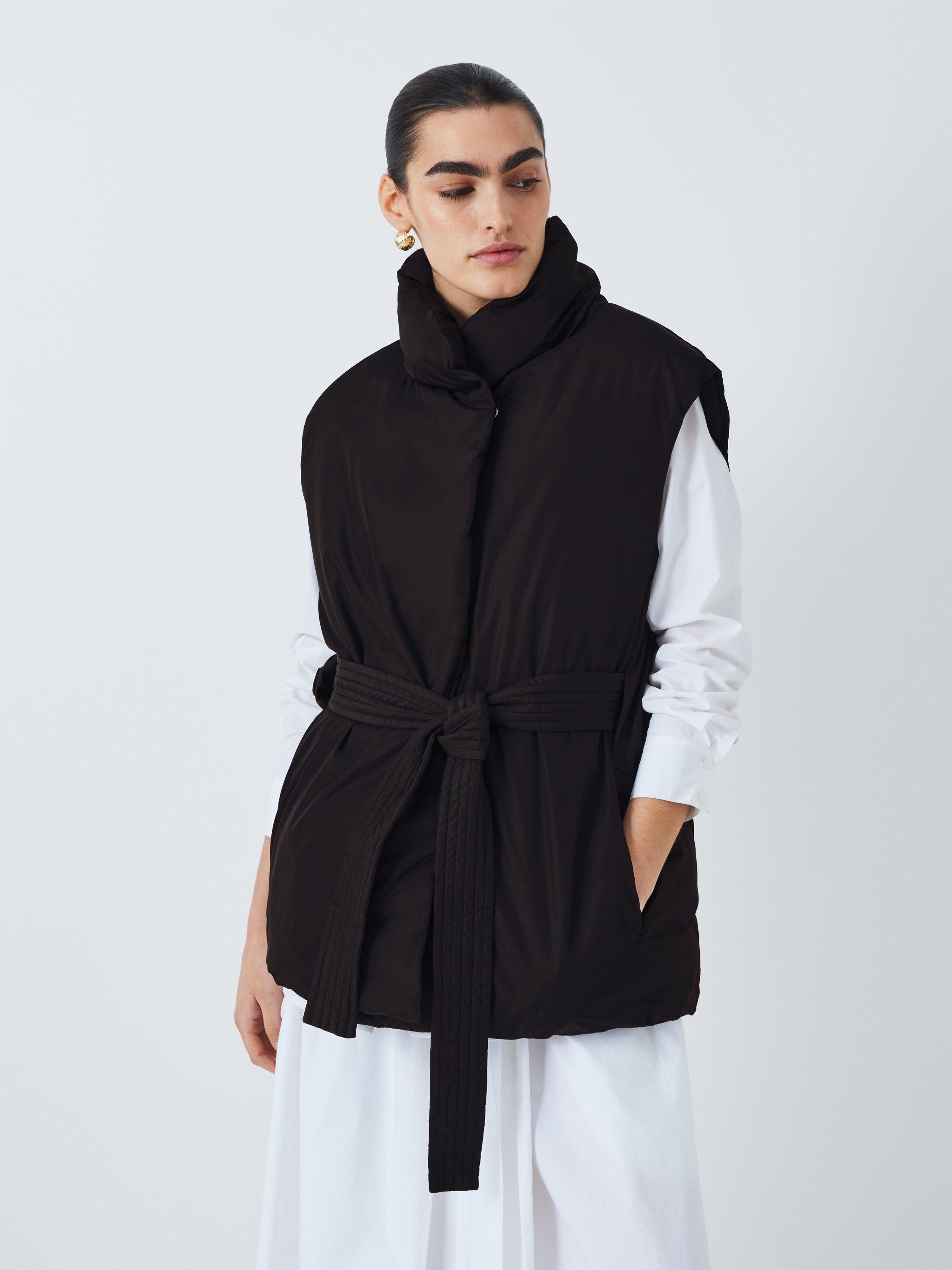 John Lewis Clean Puffer Gilet, Black