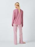 John Lewis Plain Stripe Cotton Jersey Pyjama Set