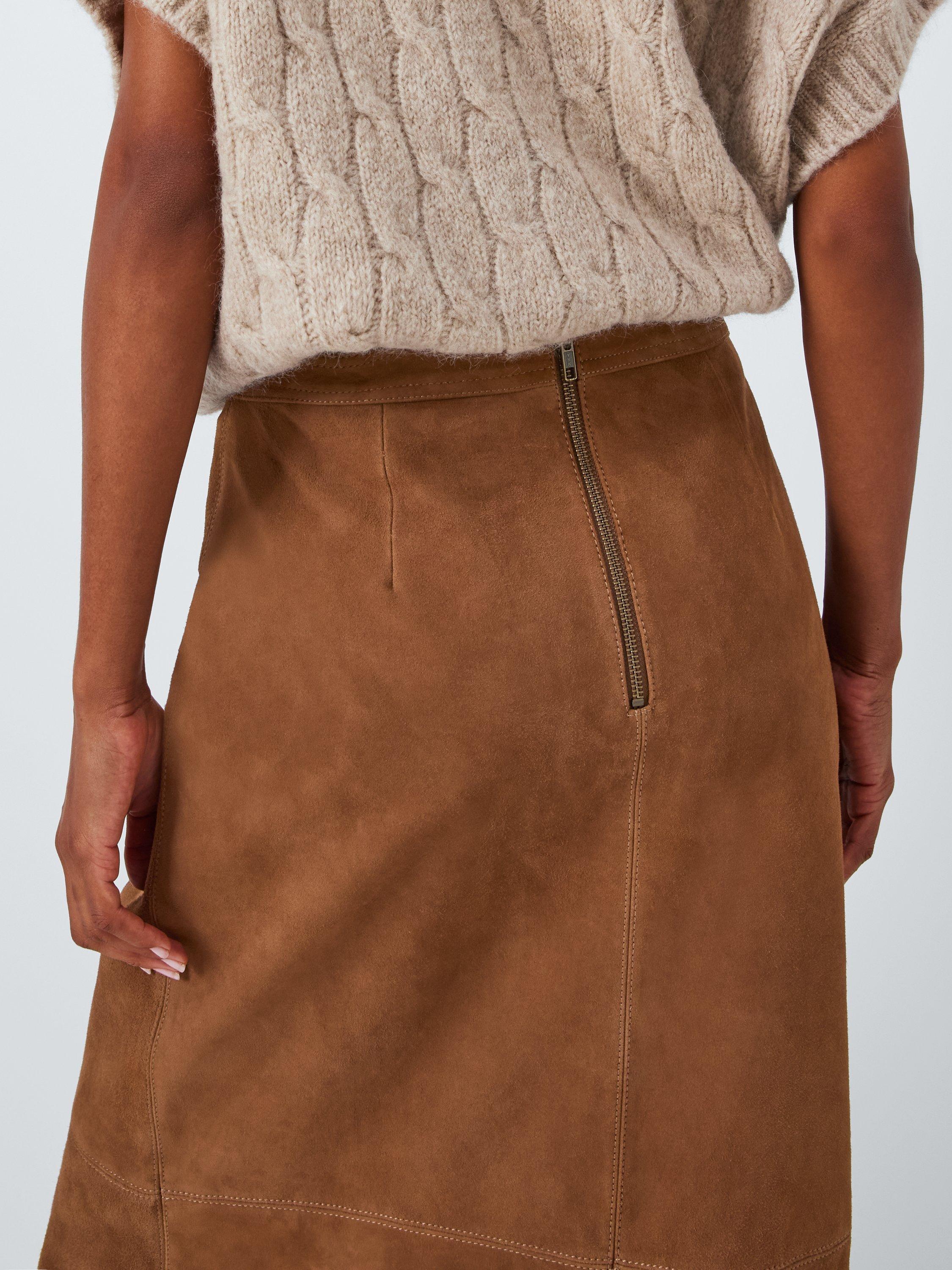 Brown suede skirt yorkshire hotsell