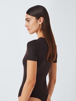 John Lewis Smoothing Short Sleeve Bodysuit - view 2, Chocolate