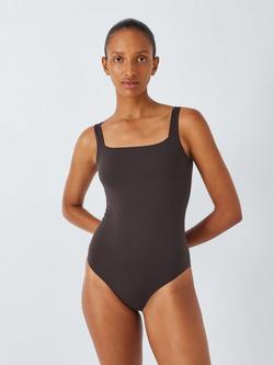 John Lewis Smoothing Sleeveless Bodysuit, Chocolate