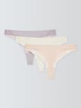 John Lewis Modal Lace Thong, Pack of 3