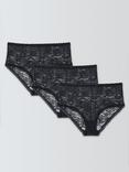 John Lewis Helenca Short Briefs, Pack of 3, Black