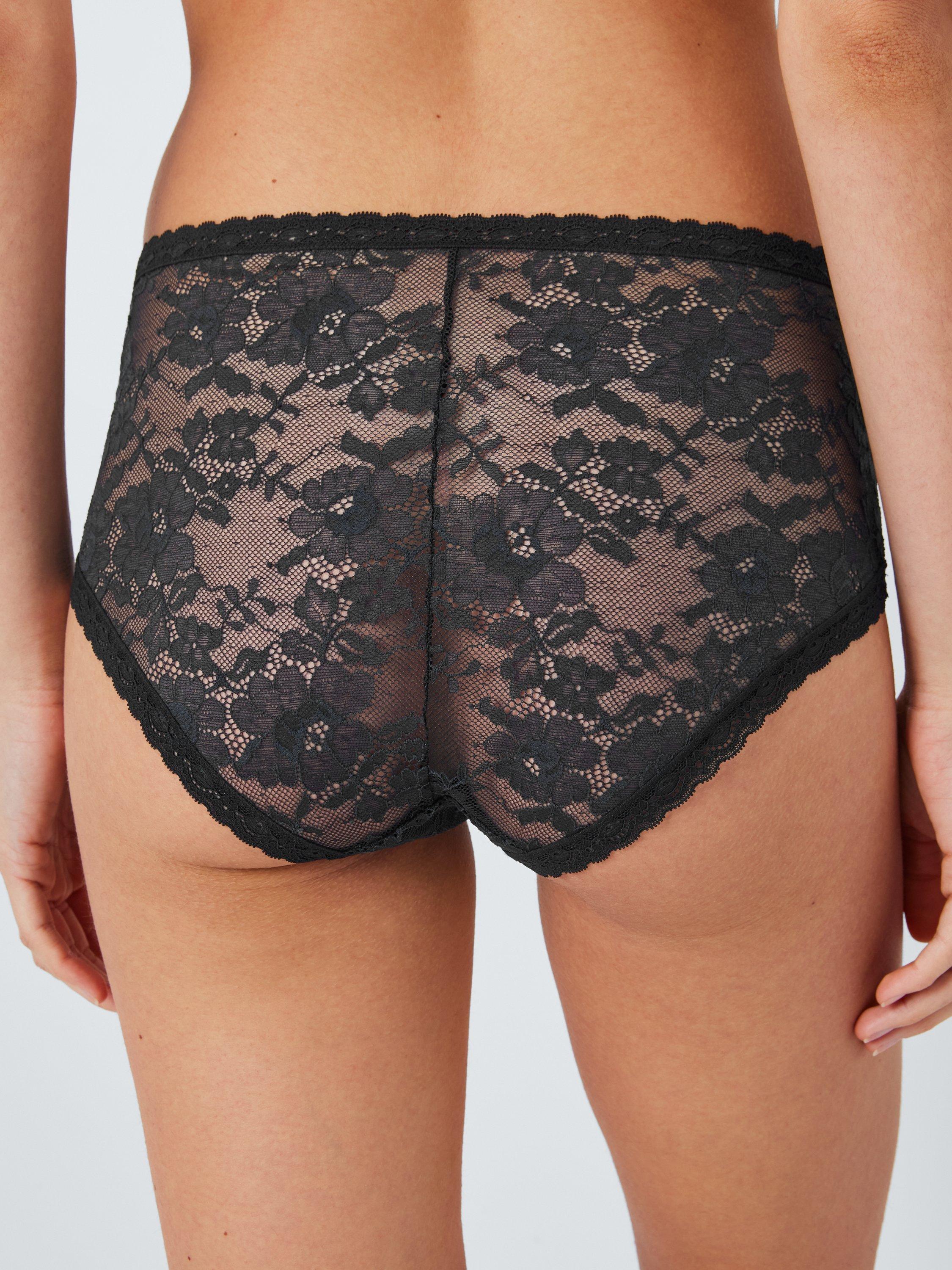 Product image 3 of 6, which shows John Lewis Helenca Short Briefs, Pack of 3, Black, 8