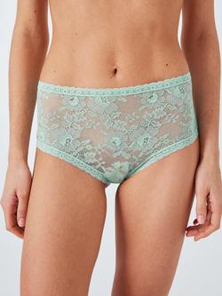 John Lewis Helenca Short Briefs, Pack of 3, Green/Neutral - view 2, Green/Neutral