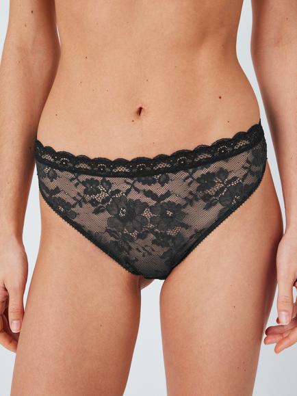 John Lewis Helenca Thong, Pack of 3, Black - view 2, Black