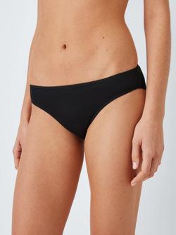 John Lewis Modal Ribbed Bikini Briefs, Pack of 3, Black - view 2, Black