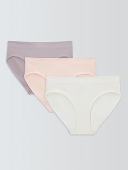 John Lewis Seamless Bikini Briefs, Pack of 3, Neutral/Multi