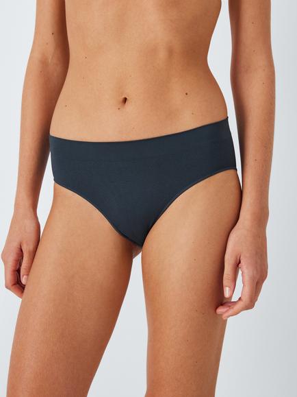 John Lewis Seamless Bikini Briefs, Pack of 3 - view 2, Blue/Multi