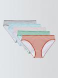 John Lewis Stripe Bikini Knickers, Pack of 5, Multi