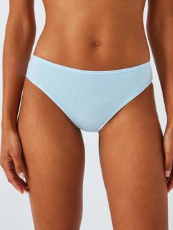 John Lewis Marl Bikini Knickers, Pack of 5, Marl Blue/Multi