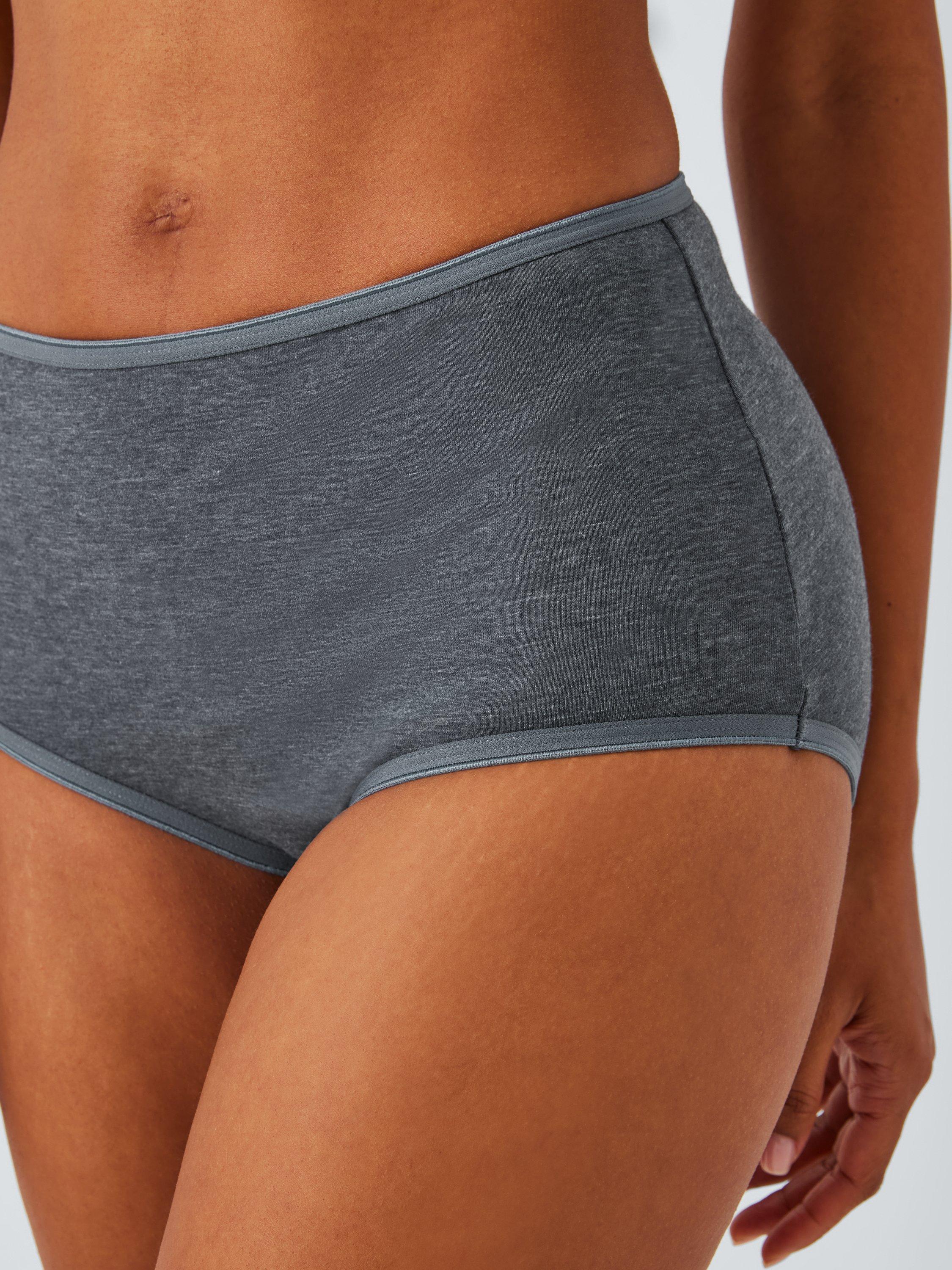 Product image 3 of 6, which shows John Lewis Marl Full Briefs, Pack of 5, Marl Blue/Multi, 10