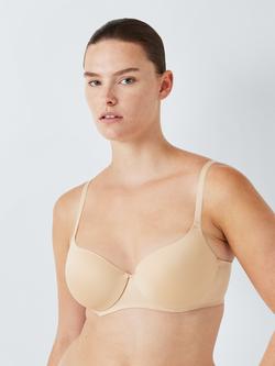 John Lewis Sofia Smooth Underwired T-Shirt Bra - view 2, Almond