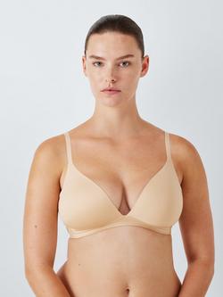 John Lewis Bella Smooth Padded Bra - view 2, Almond