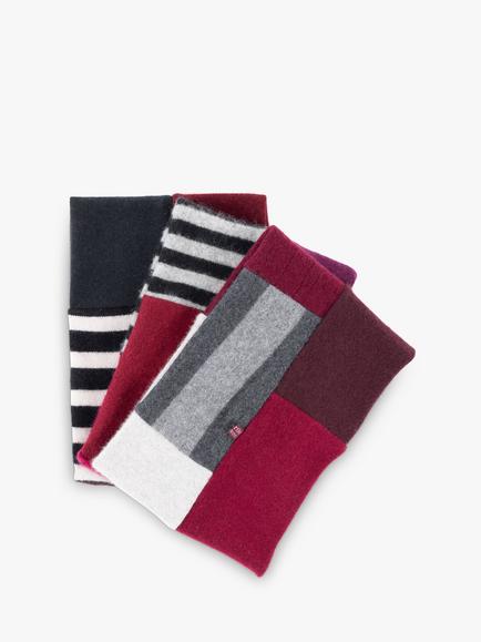 Celtic & Co. Recycled Cashmere Neckwarmer, Mixed Reds - view 2, Mixed Reds